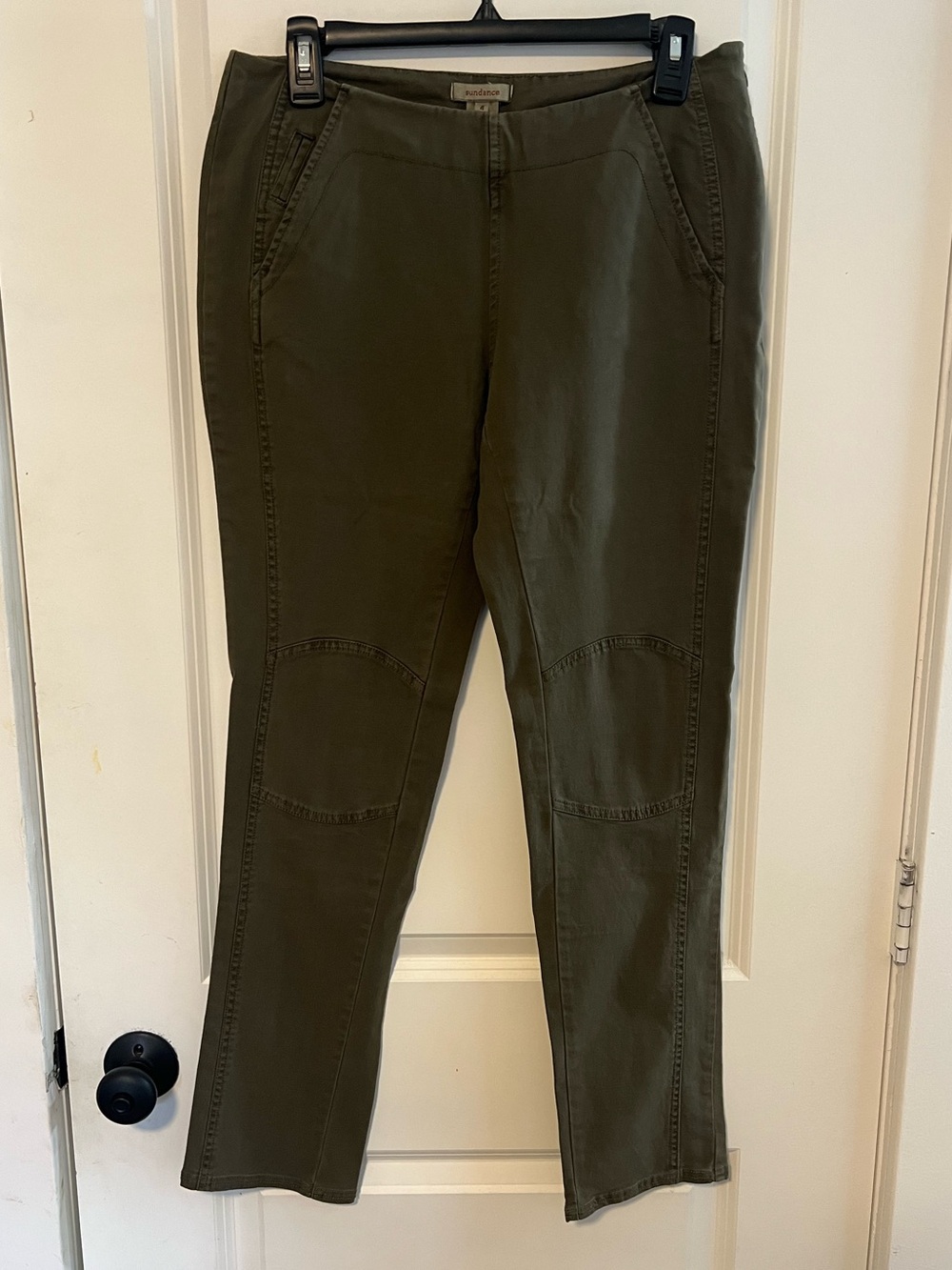 Sundance Straight Leg Olive Green Moto Pants